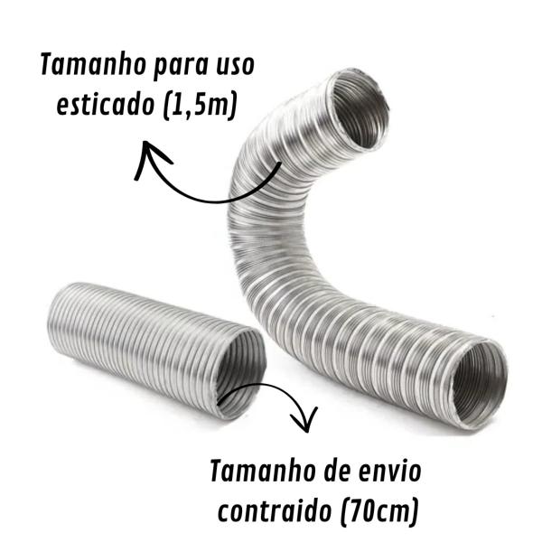 DUTO FLEXIVEL ALUMINIO 1 METRO