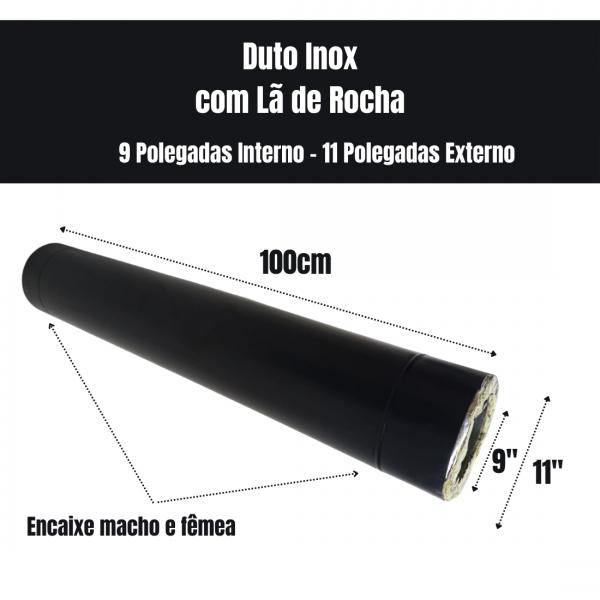 TUBO PRETO REVESTIDO COM LA ROCHA 9/11 9/11