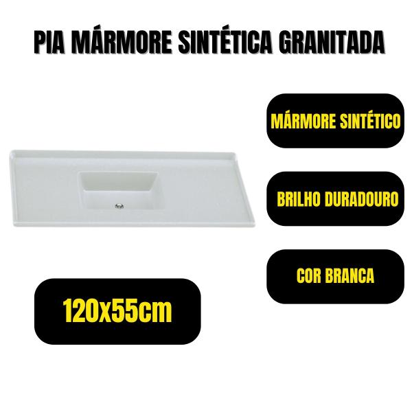 PIA SINTETICA BRANCA STD GRAN 120 X 55 BRANCO 120x55