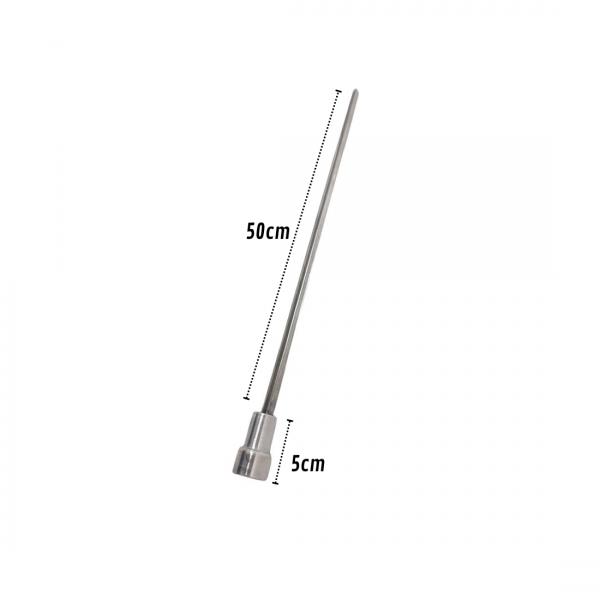 ESPETO CORACAO 50CM INOX 50