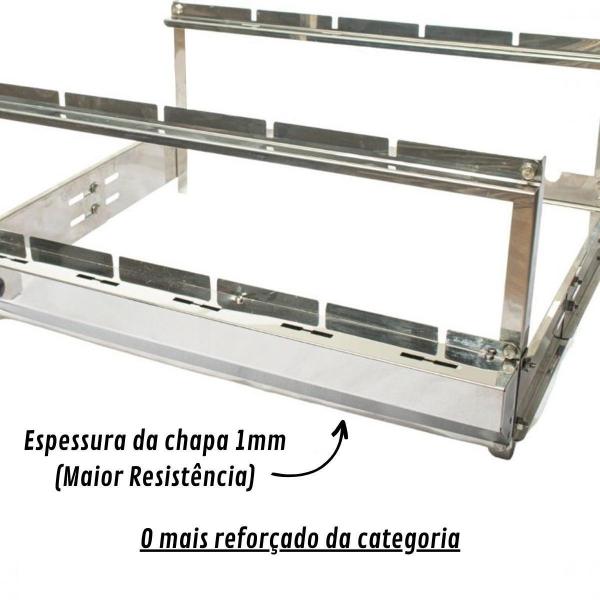 GIRATORIO 7 ESPETO LONGO DIREITO INOX L