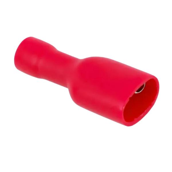 TERMINAL ISOLADO TIPO LUVA FEMEA CABO 1,5MM 10A VERMELHO 100 UNIDADES