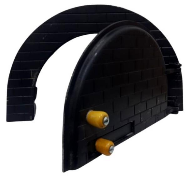 PORTA FORNO IGLU MEDIO E GRANDE PRETO 55x16x32