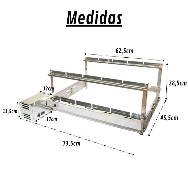 GIRATORIO 5 ESPETO CURTO ESQUERDO INOX C