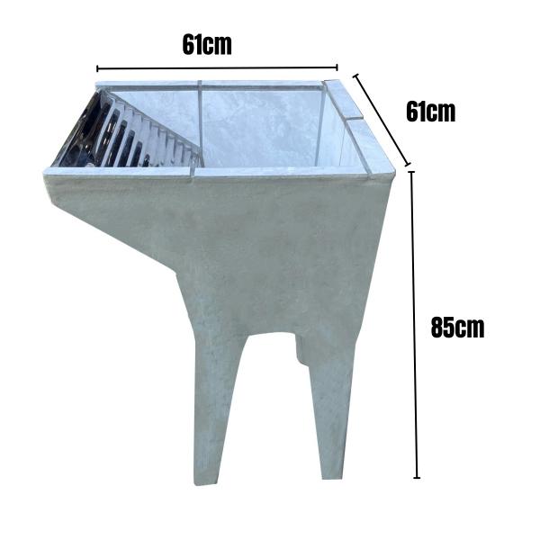 TANQUE CIMENTO REVESTIDO REVESTIDO BRANCO 61x61x85