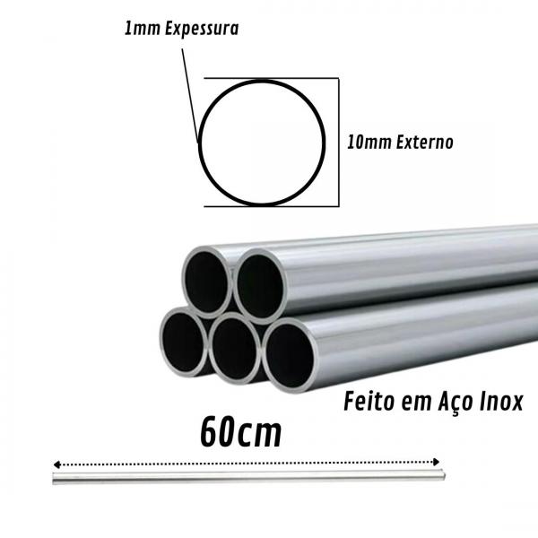 KIT TUDO INOX 201 60 CM COM 6 UNIDADES