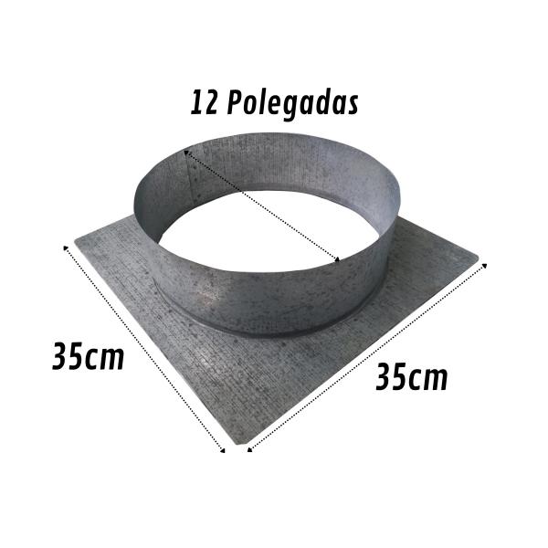 ADAPTADOR GALVANIZADO PARA TUBO 12 35X35