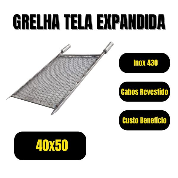 GRELHA EXPANDIDA INOX 40X50 40X50