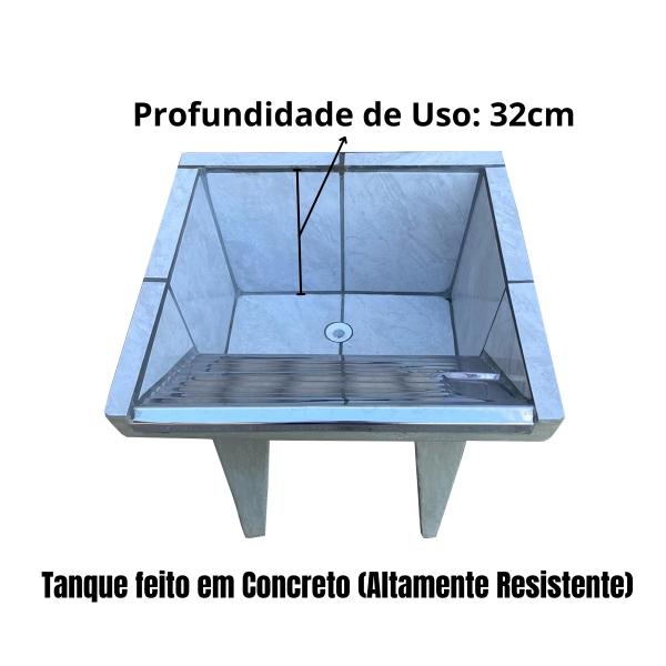 TANQUE CIMENTO REVESTIDO REVESTIDO BRANCO 61x61x85