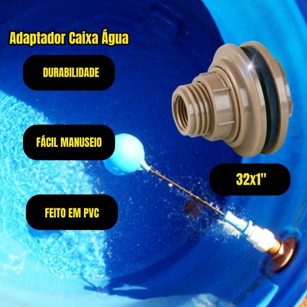 KIT ADAPTADOR COM FLANGE DE 32X1MM 5 UNIDADES MARROM 32x1