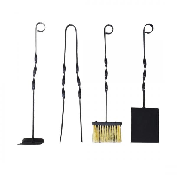 KIT LAREIRA TORCIDO COM SUPORTE PRETO 50cm