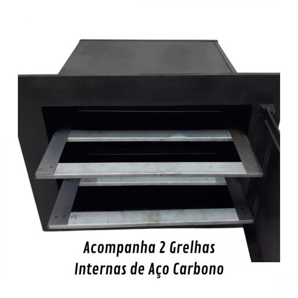 FORNO FERRO ACO CARBONO GRANDE CHAPA 2 MM PRETO 60x46