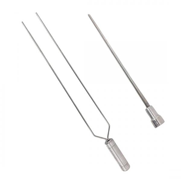 ESPETOS DE INOX LAMINA 50CM PARA CHURRASCO DUPLO E CORACAO 0