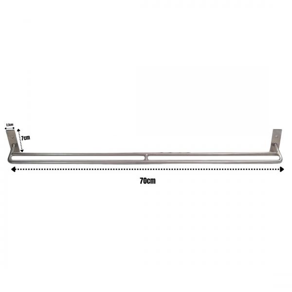 SUPORTE PRADO SUSPENSO 70 CM INOX