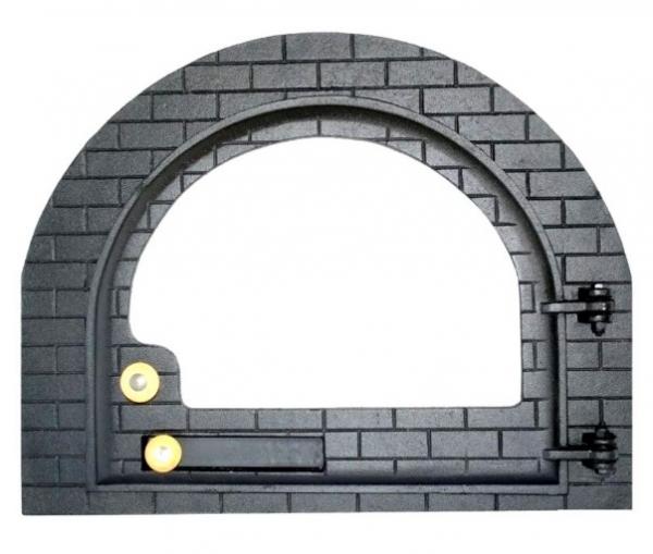 PORTA FORNO IGLU MEDIO E GRANDE VIDRO PRETO 55x7x32