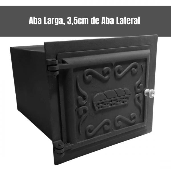 FORNO FERRO ACO CARBONO PEQUENO CHAPA 2 MM PRETO 42x37